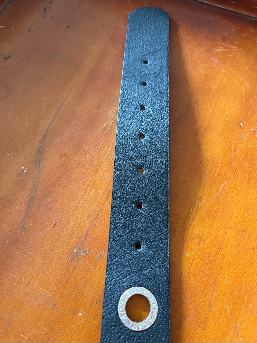 NWT Adrienne Vittadini Black Leather Strap with Silver-Tone Buckle Size L/XL - Picture 4 of 8